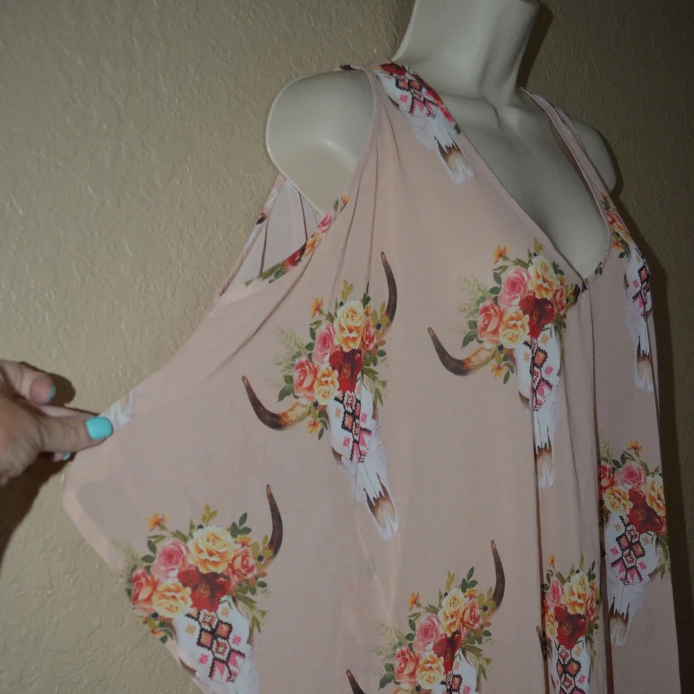 Show Me Your MuMu Floral Blouse in Pink and Orange - Picture 2 of 4
